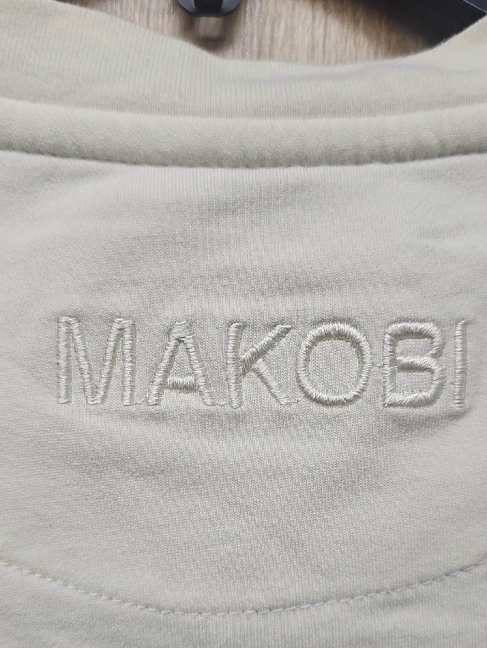 MAKOBI Colorblock Geometric Tee - Navy, White, Brown - Picture 5 of 7